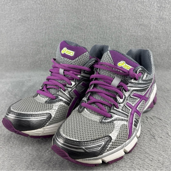 ASICS Women's GT-100 Silver and Purple Athletic Shoes Size 7.5 - Picture 2 of 13